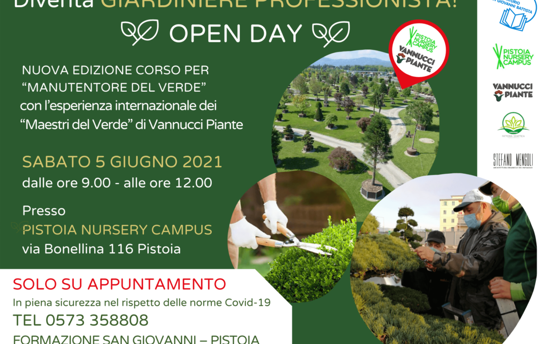 Open Day 5 giugno 2021 – Corso Manutentore del Verde